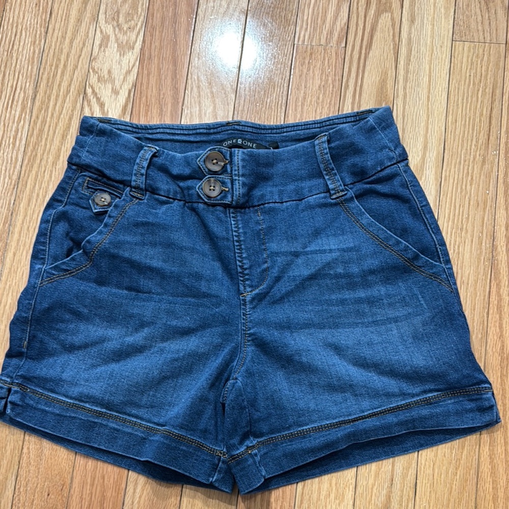 Blue Denim Women Shorts